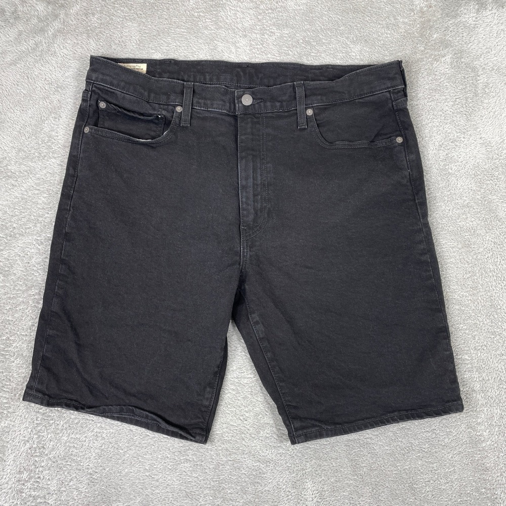 Levis Premium 511 Slim Fit Denim Shorts Mens 38x10 Black Waterless Stretch